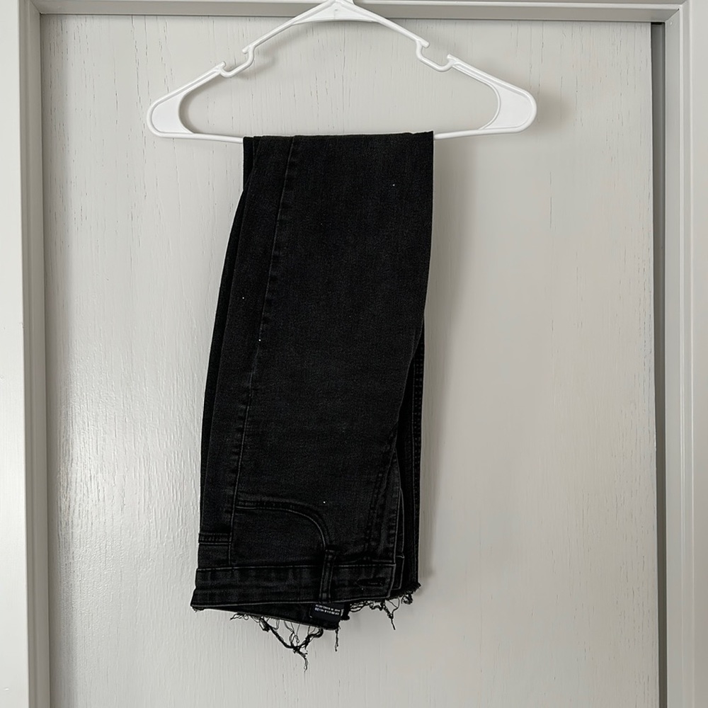 Zara Destressed black skinny jeans